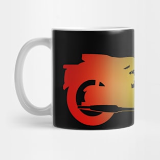 Rainbow Motorcycle Silhouette (Triumph) Mug